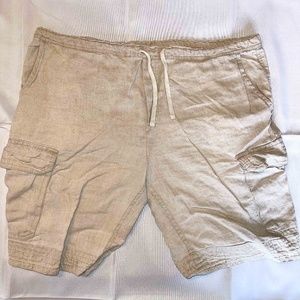 Island Importer Linen Cargo Shorts Men's Med